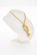 18 Karaat gouden "Popcorn" Collier met Knoop - 45,5 cm