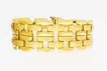 14 Karaat brede Staven armband goud - 21,2 cm