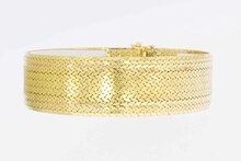 18 Karaat gouden brede Vintage armband - 18,2 cm