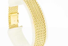 14 Karaat geelgouden gevlochten armband - 18,9 cm