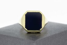 14 Karaat gouden Zegelring met Onyx - 19,2 mm