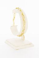 14 Karaat gouden armband met ovale open schakels - 20 cm