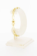 14 Karaat gouden armband met ovale open schakels - 20 cm