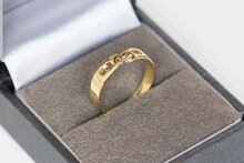 14 Karaat geel gouden &quot;Schakel&quot; ring - 15,4 mm