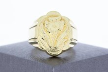 14 Karaat gouden Statement ring met "Bloemen figuur" - 22,2