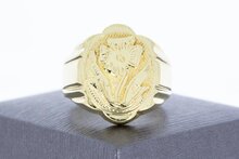 14 Karaat gouden Statement ring met &quot;Bloemen figuur&quot; - 22,2