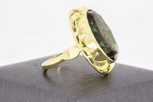 Vintage 14 Karaat gouden ring met Rookkwarts - 18,2 mm