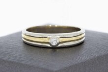 14 Karaat gouden Solitaire Diamantring - 18,5