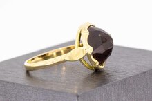 14 Karaat gouden Retro ring met Granaat - 19,2 mm