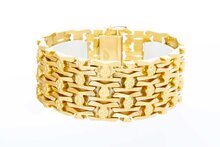 18 Karaat gouden gevlochten armband - 19 cm