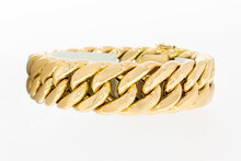 18 Karaat geelgouden brede Gourmet armband - 20,2 cm