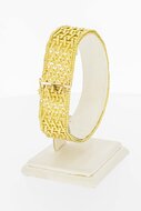 Brede 18 Karaat gevlochten gouden armband - 20,3 cm