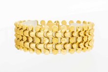 18 Karaat gouden brede gefigureerde armband - 19,3 cm