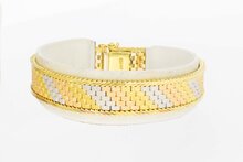 18 Karaat gevlochten Vintage gouden armband- 18,3 cm