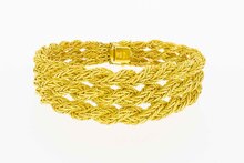 18 Karaat Byzantijns gevlochten gouden armband - 19 cm