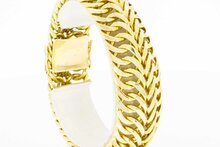 18 karaat gouden gevlochten "Rug" armband - 20,9 cm