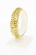 18 karaat gouden gevlochten "Rug" armband - 20,9 cm