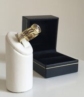 14 Karaat bicolor gouden Solitair ring gezet met Diamant