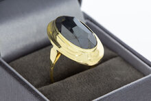Hematiet ring 14 karaat goud - 18,9 mm