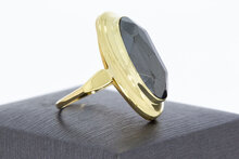 Hematiet ring 14 karaat goud - 18,9 mm