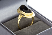Vintage Granaat ring 14 karaat goud - 18,2 mm