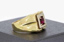 14 Karaat bicolor gouden Robijn Statement ring - 19 mm