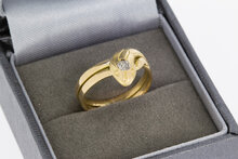18 Karaat gouden Slangenring gezet met Diamant- 16,8 mm