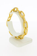 18 Karaat geel gouden Anker armband - 21 cm