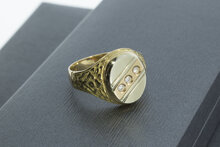 14 Karaat bicolor gouden Statement ring - 20,8 mm