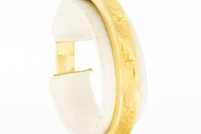 14 Karaat geel gouden gefigureerde Slavenarmband