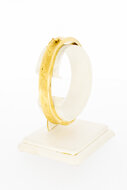 14 Karaat geel gouden gefigureerde Slavenarmband