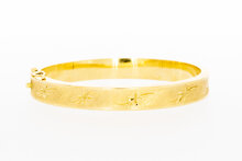 14 Karaat geel gouden gefigureerde Slavenarmband