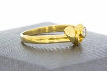 18 Karaat gouden Solitaire diamant ring - 17,6 mm