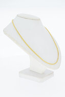Gevlochten 14 Karaat gouden Vossenstaat ketting - 61,2 cm