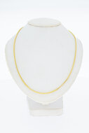 Gevlochten 14 Karaat gouden Vossenstaat ketting - 61,2 cm