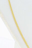 Gevlochten 14 Karaat gouden Vossenstaat ketting - 61,2 cm