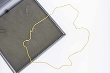 Gevlochten 14 Karaat gouden Vossenstaat ketting - 61,2 cm