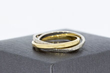 14 karaat 3 in 1 gouden crossover ring - 17,1 mm