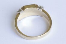 14 Karaat gouden Statementring met Zirkonia - 19,4 mm