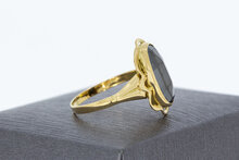 14 Karaat gouden Vintage Hematiet ring - 17,7 mm