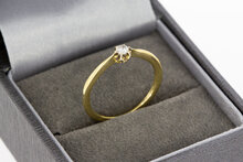 14 Karaat gouden Solitaire diamantring - 16,6 mm