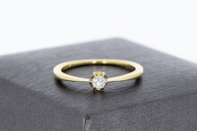 14 Karaat gouden Solitaire diamantring - 16,6 mm