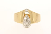 18 Karaat geelgouden Ring gezet met Diamant (0.11 crt)