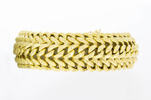 18 Karaat gouden dubbele Gourmet armband - 20,3 cm
