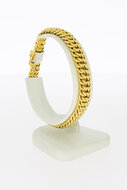 18 Karaat gouden gevlochten armband - 19,5 cm