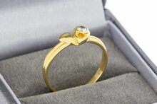 18 Karaat gouden Solitaire diamant ring - 17,6 mm