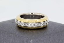 18 Karaat gouden diamant Bandring - 17,6 mm