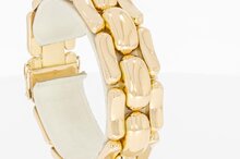 Brede 18 Karaat gouden Staven armband - 18 cm
