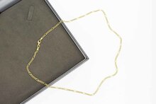 14 Karaat geel gouden Figaro schakelketting - 48,3 cm