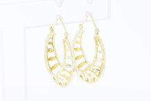 14 Karaat geel gouden Oorhangers - diameter 23,2 mm